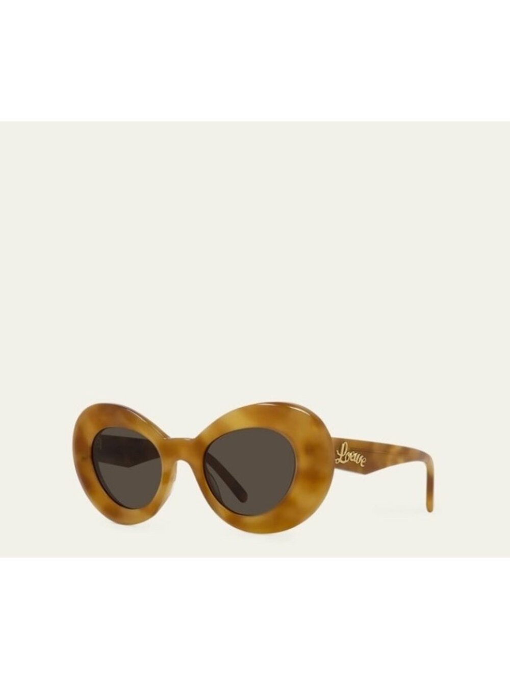 NEW LOEWE Sunglasses Light Havana Curvy Acetate Cat Eye 100% Authentic